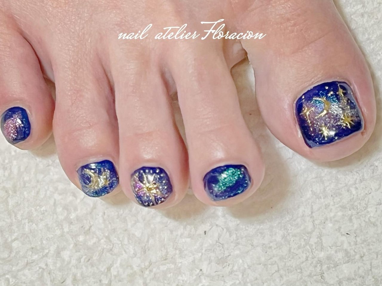 フット/星/ギャラクシー/グレージュ/お客様 - nail atelier Floracion  