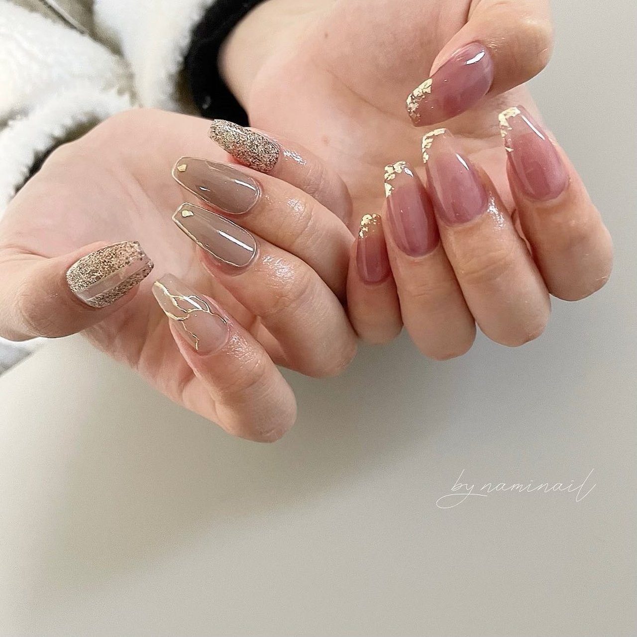 春/オフィス/ニュアンス/マット/ミラー - namiのネイルデザイン[No  