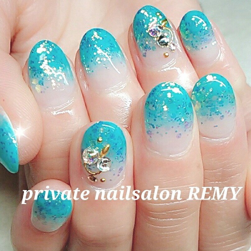 春 夏 パーティー ハンド グラデーション Private Nailsalon Remyのネイルデザイン No ネイルブック