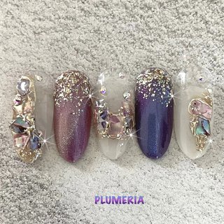 人気順｜パープル(紫)/#囲みミラーネイルのネイルデザイン｜ネイルブック 