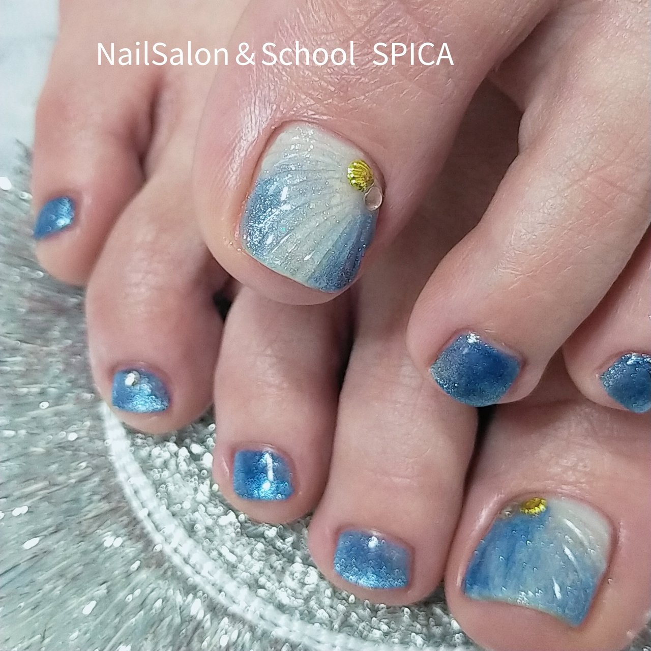 夏/海/リゾート/フット/シンプル - NailSalon＆School SPICAのネイル 