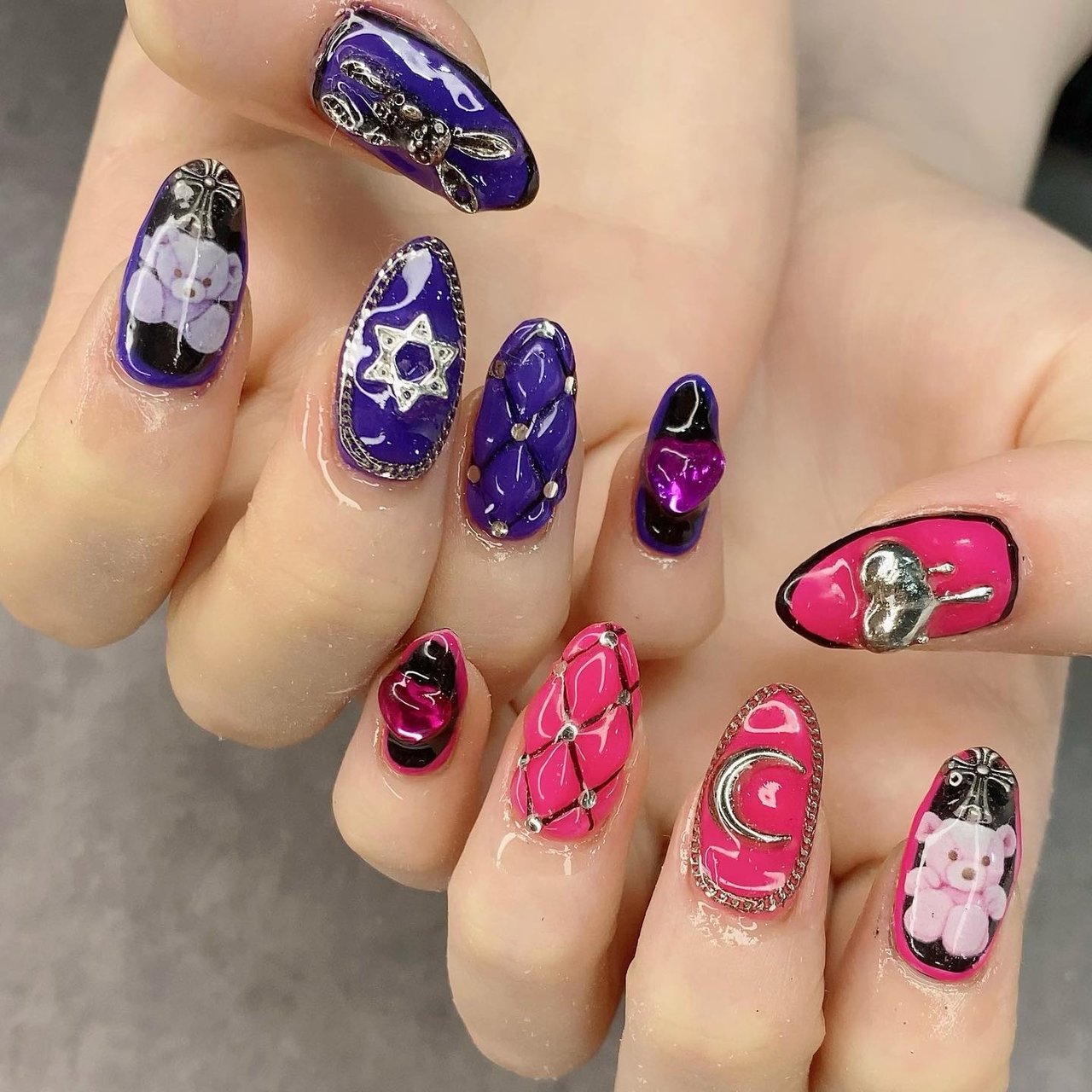 ネイルマール*ジョーダン 流石に可愛いマーブルチョコちゃんﾀﾁ🍫💗💗 #ちゅるんネイル