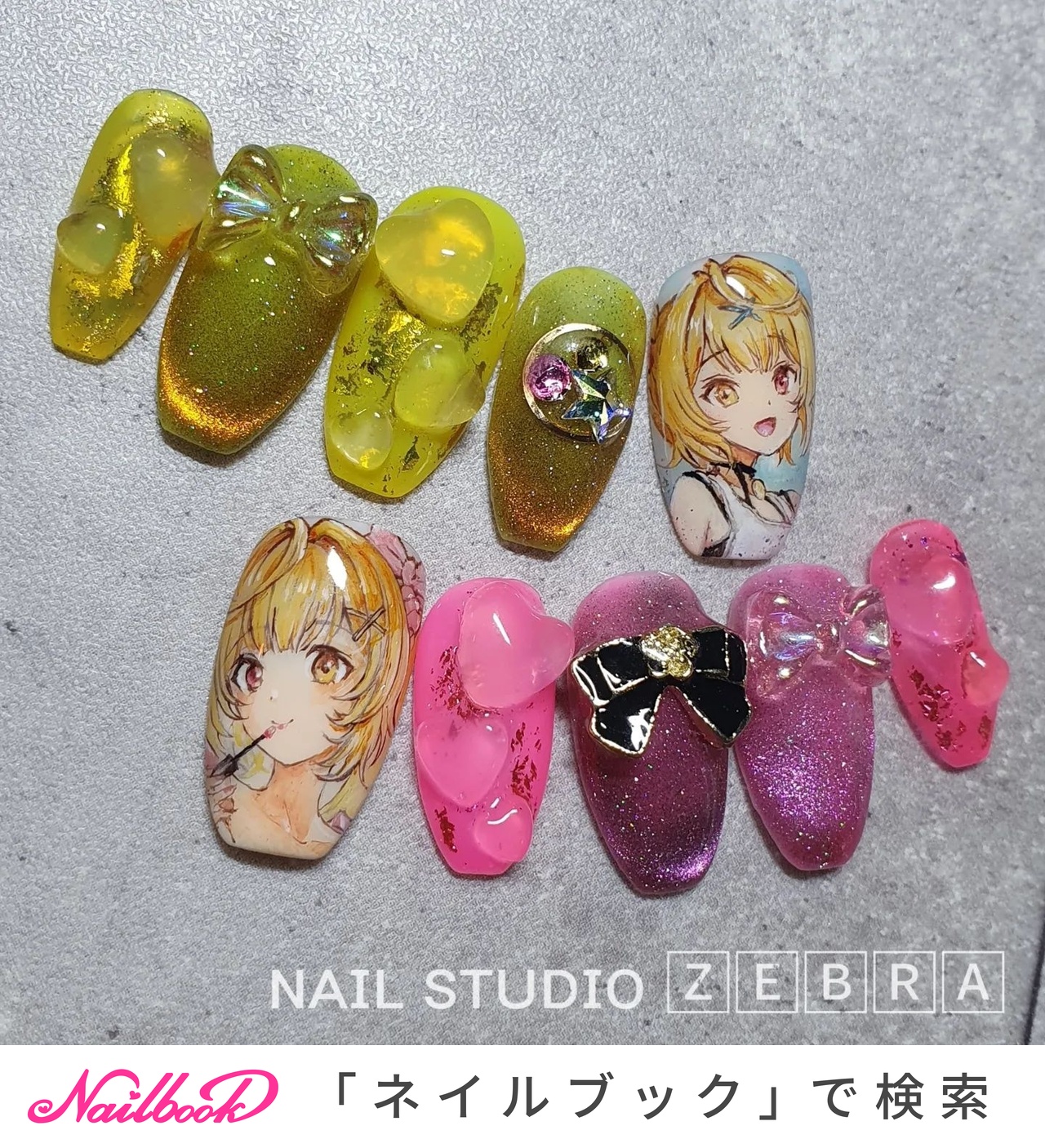 ハート　痛ネイルオーダー あのん ✮ 大阪 心斎橋 痛ネイル | ✭ ‎💜𓈒𓏸𓐍𓏸𓈒