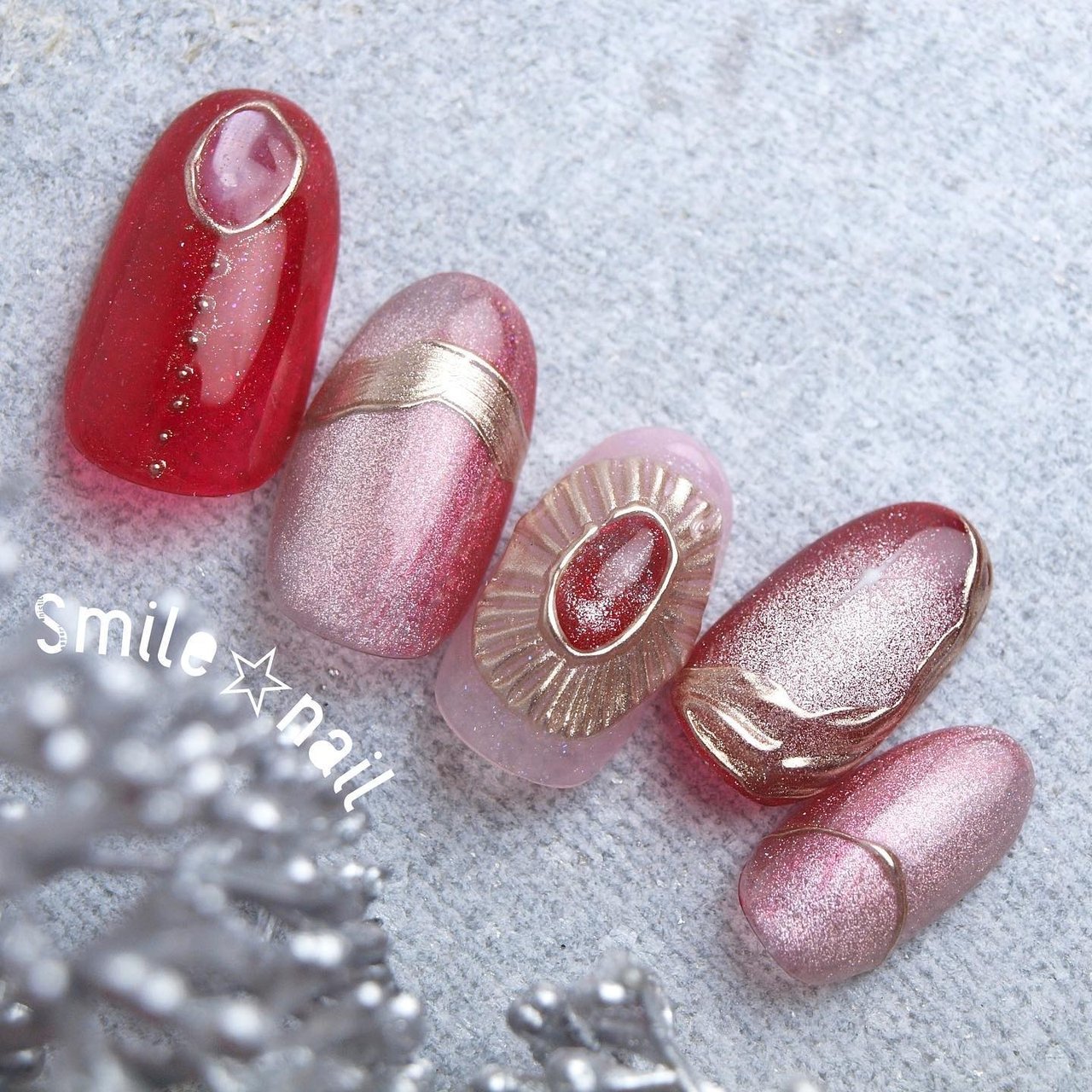 夏/デート/女子会/ハンド/マグネット - Smile☆nailのネイルデザイン