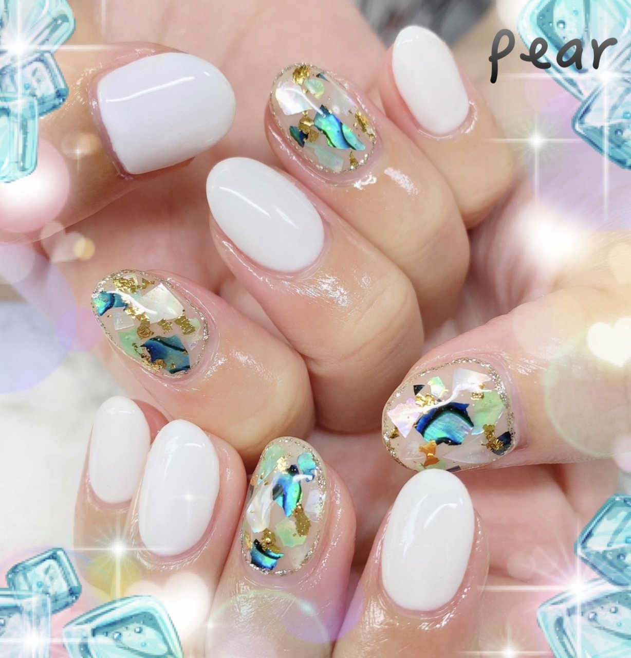 夏/海/浴衣/デート/ハンド - Pear 加古川市ネイルサロンのネイル