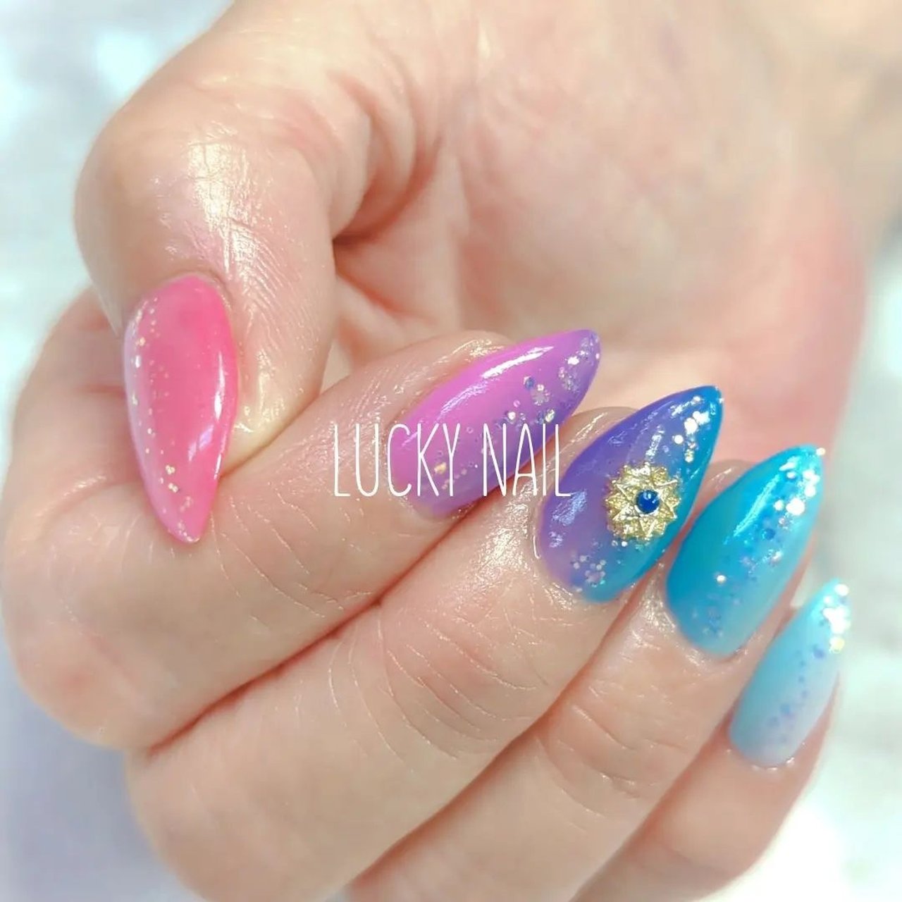 夏/海/リゾート/ハンド/ミディアム - LuckyNail ラッキーネイル横浜橋店＆吉野町店のネイルデザイン[No.8166216]｜ネイルブック