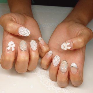 2025年】新着順｜キルティング/#白ネイルデザインのネイルデザイン