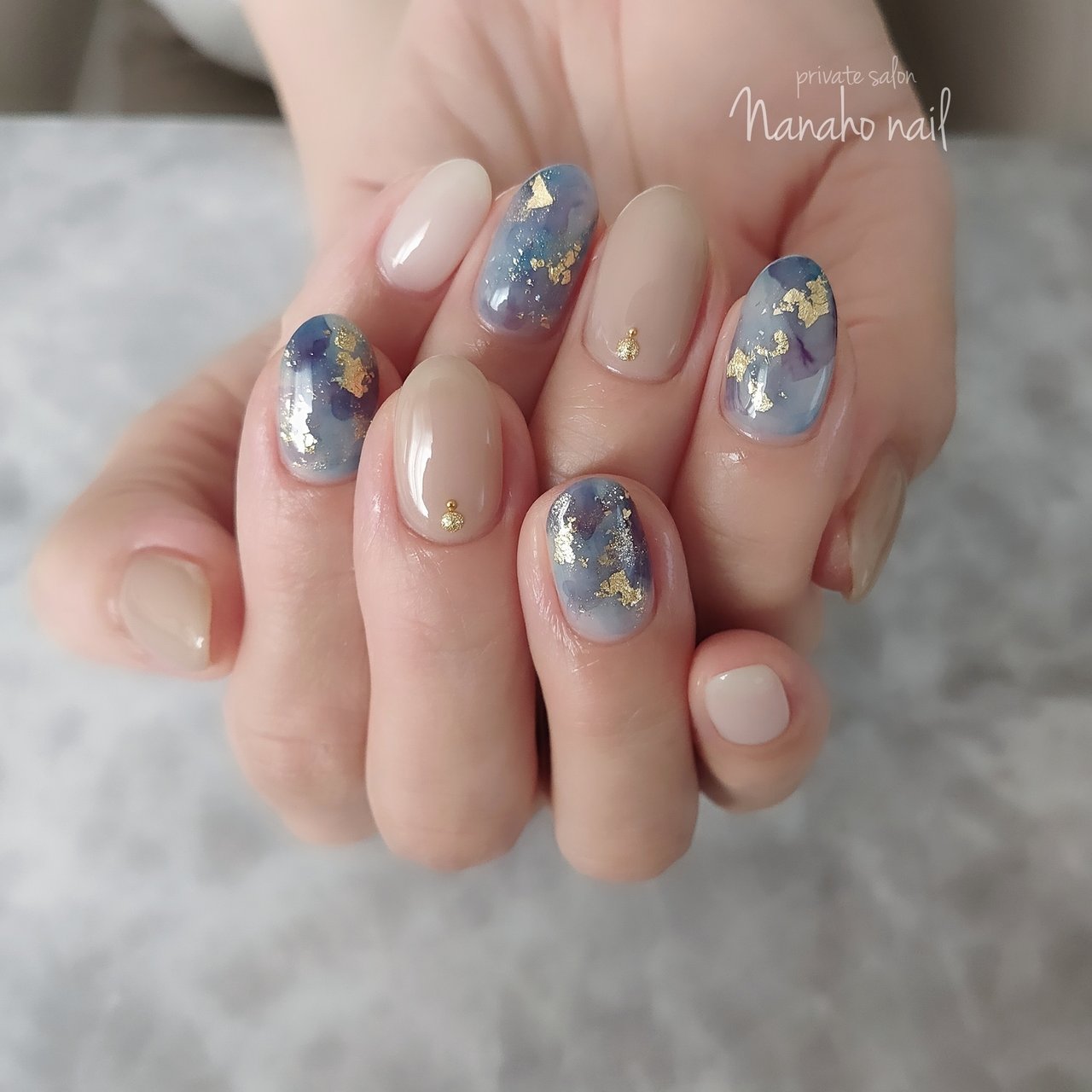 夏/梅雨/ハンド/シンプル/タイダイ - Nanaho☆nail(大阪府八尾市)の
