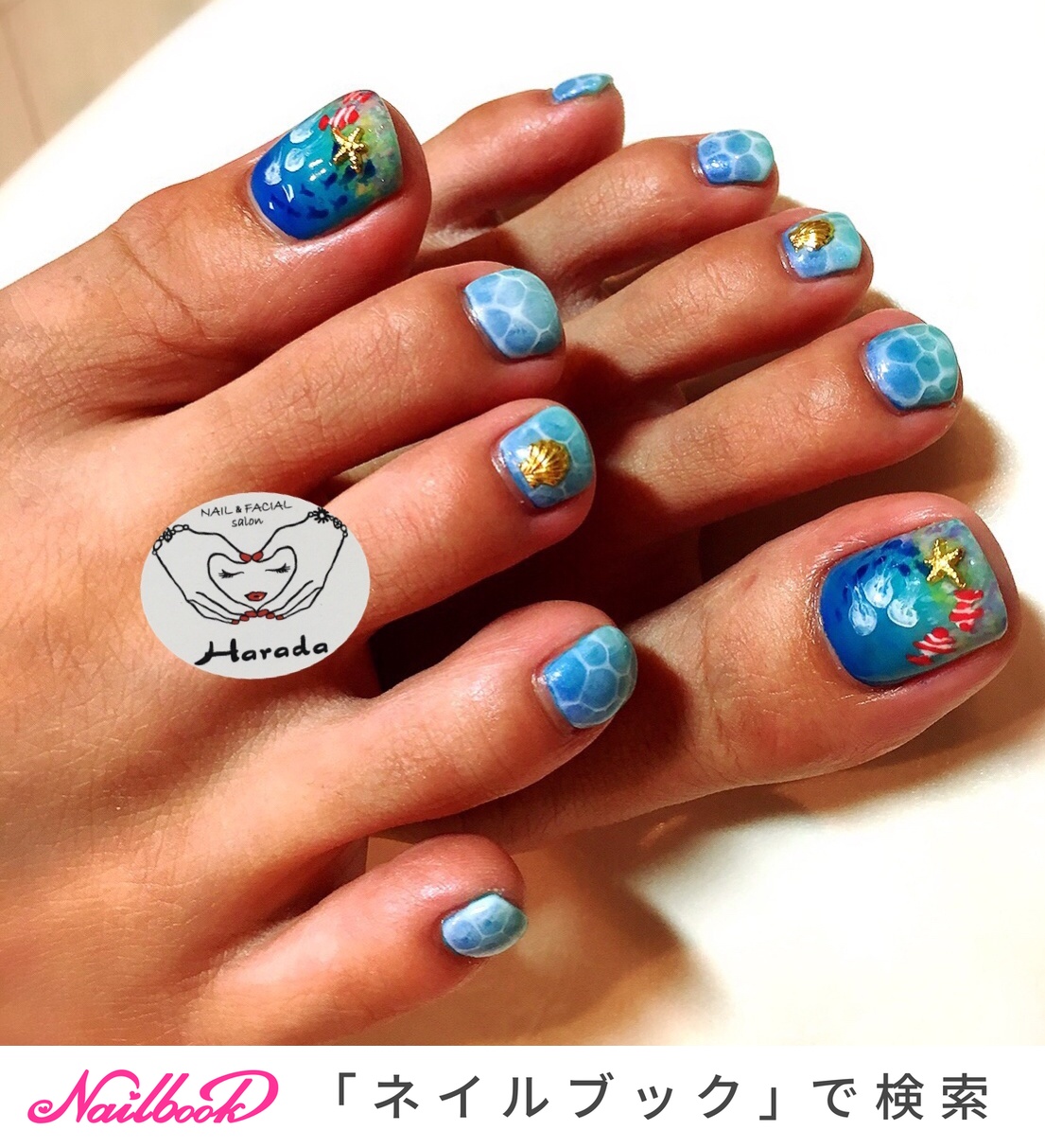 夏 海 リゾート 浴衣 フット Nail Facial Salon Haradaのネイルデザイン No ネイルブック