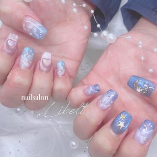 人気順｜星(スター)/#雲ネイルのネイルデザイン｜ネイルブック