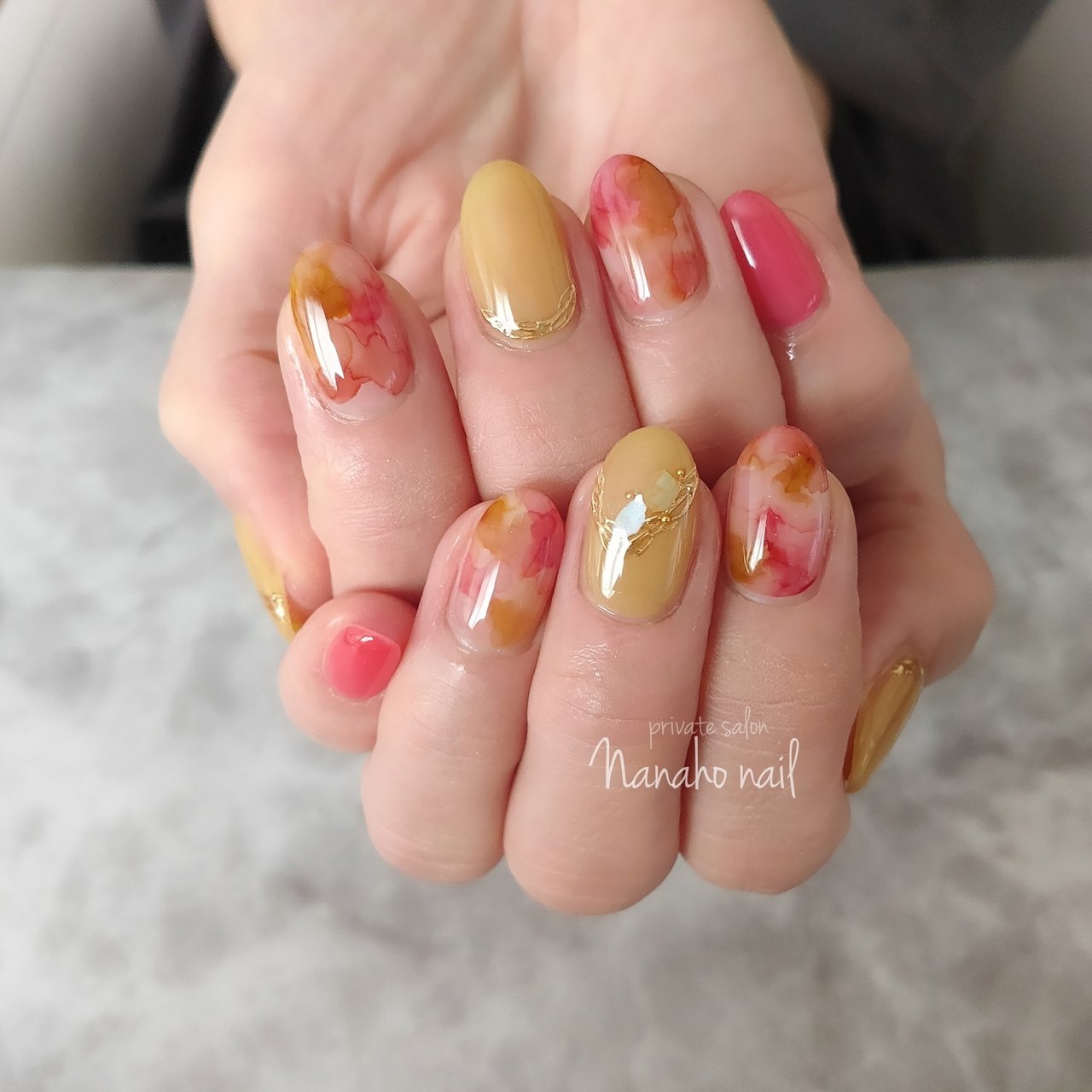 春/夏/ハンド/ニュアンス/インクネイル - Nanaho☆nail(大阪府八尾市