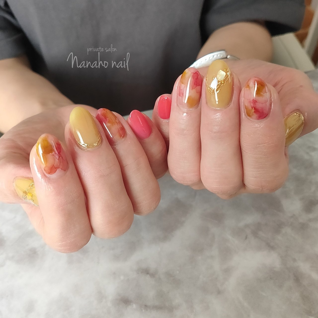 春/夏/ハンド/ニュアンス/インクネイル - Nanaho☆nail(大阪府八尾市