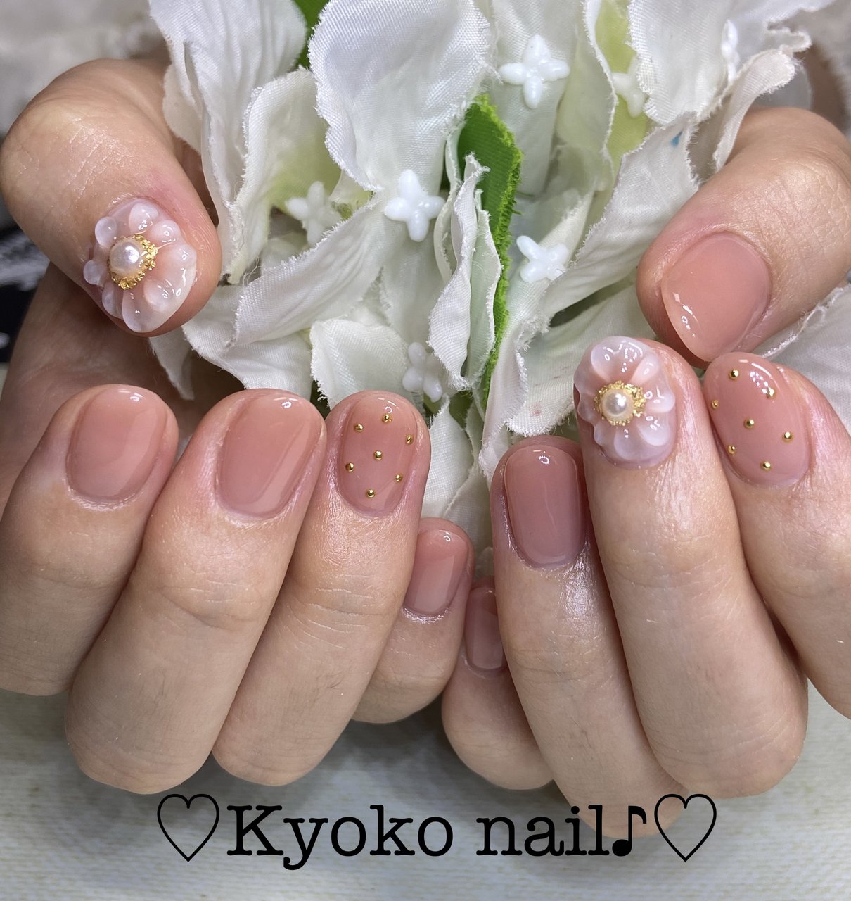 オールシーズン/梅雨/ハンド/ワンカラー/フラワー - Kyoko nail