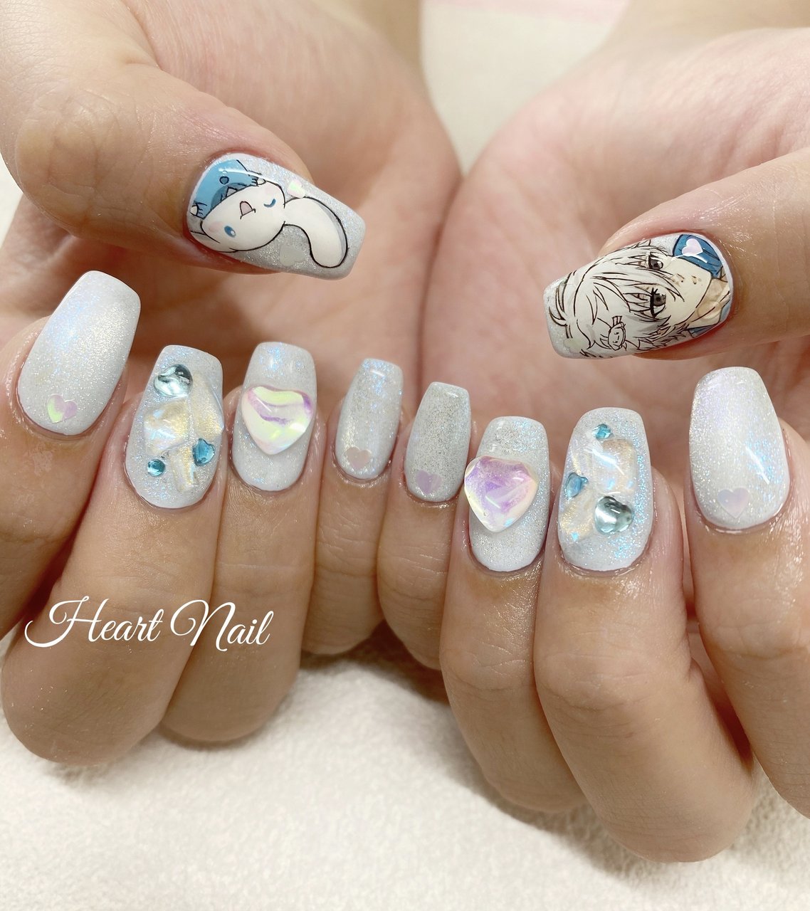 夏/オールシーズン/女子会/推し活/ハンド - Heart❤︎Nailのネイル