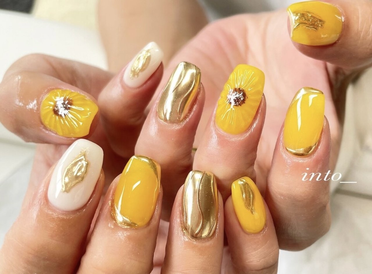 ネイルネイル 夏/海/リゾート/ハンド/ニュアンス - into_nailのネイルデザイン[No