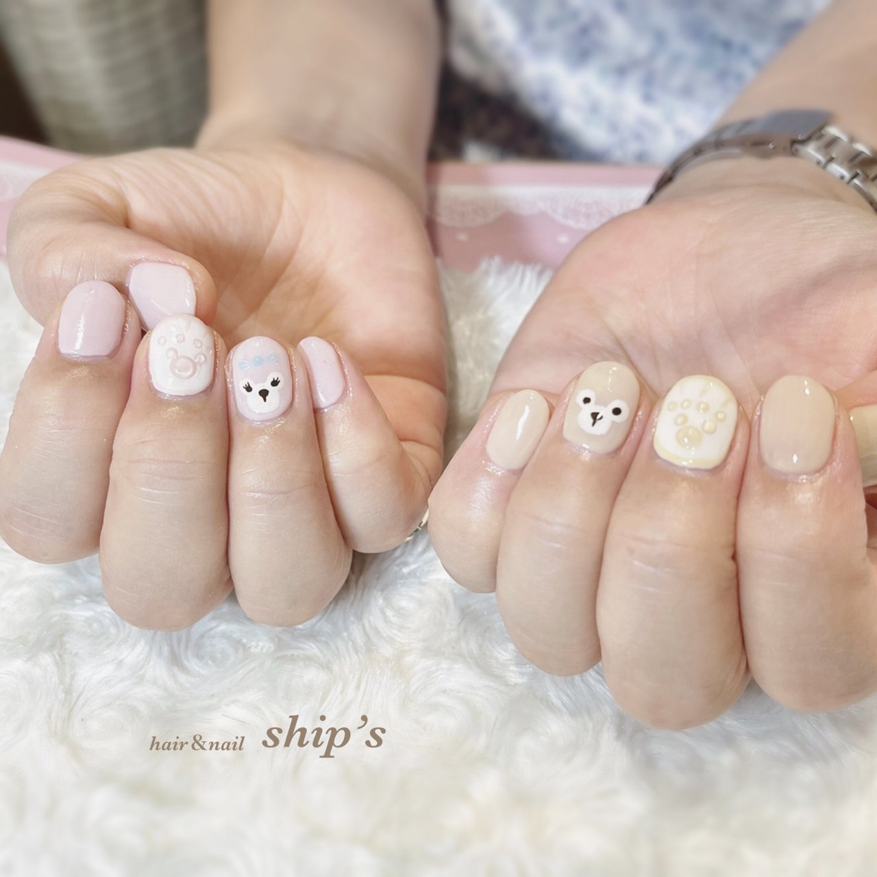 ハンド/ベージュ/ピンク/ジェルネイル/お客様 - ship's♡の