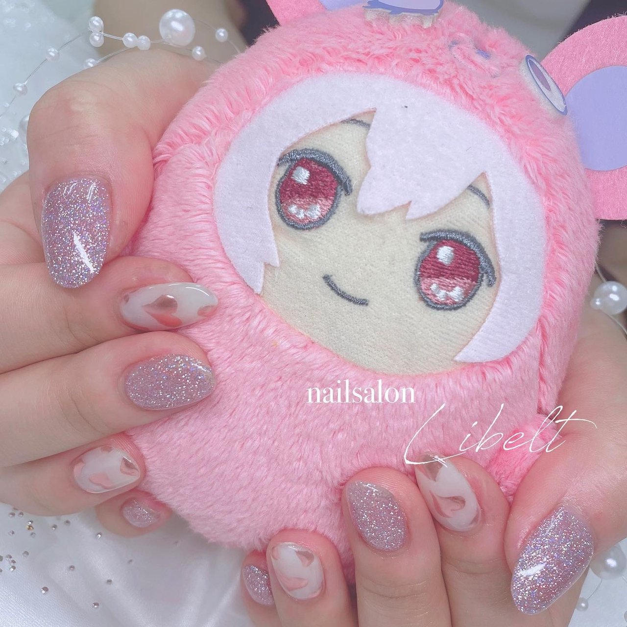 お急ぎ便B♥ ネイルチップ ピンク キラキラ スナ系 量産型 オタクネイル 推し 夏/推し活/キラキラ/ピンク - satomiのネイルデザイン[No.8187683