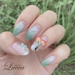 専用ページ クリームソーダ 緑ニュアンス クリームソーダネイルのネイルデザイン(16ページ目)｜ネイルブック