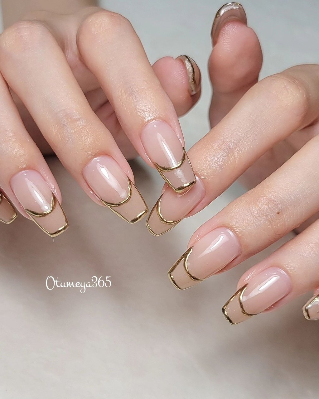 夏/フレンチ/ニュアンス/ミラー - おつめや ~365~ さるこのネイル