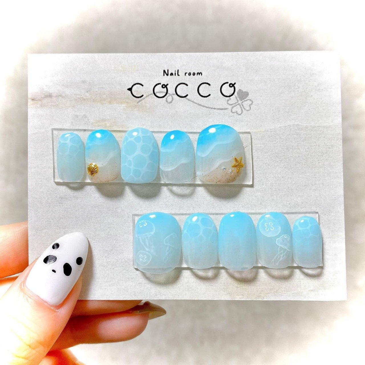 夏/海/ハンド/水色/ジェルネイル - nail_room_coccoのネイルデザイン
