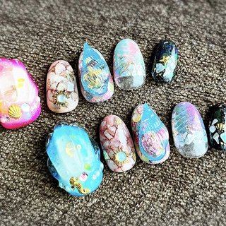 アクアスノードーム 謝ら アクアリウムネイル オーダー