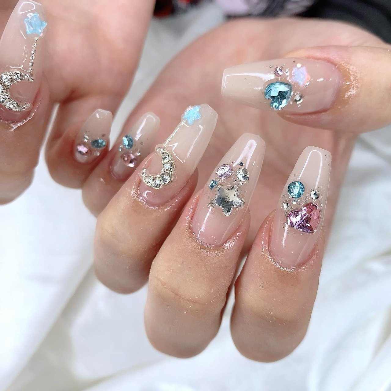 シンプル/ハート/キラキラ/ワンホン/韓国 - かおるのネイルデザイン[No  