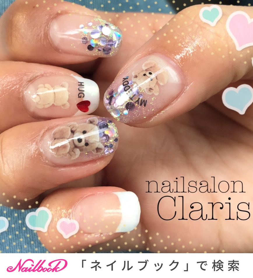 春 夏 ハンド フレンチ ホログラム Nailsalon Clarisのネイルデザイン No ネイルブック