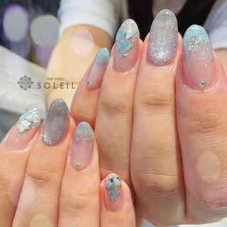 ブルー(青)/マグネットネイルのネイルデザイン(379ページ目)｜ネイルブック 