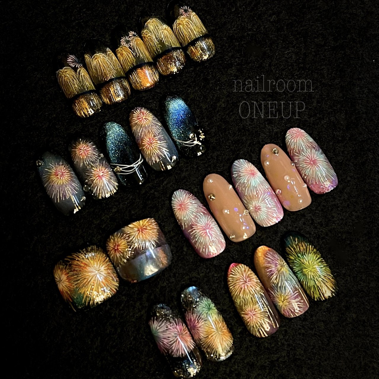 夏/浴衣/デート/花火/ジェルネイル - nail room ONE UPのネイル
