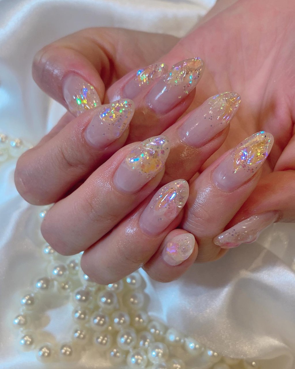 夏/オーロラ/キラキラ/ワンホン/韓国 - k.nail2525のネイル