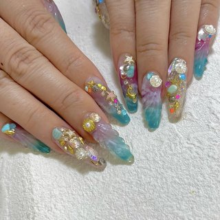 人気順｜グラデーション/#ネオンカラーネイル⁡のネイルデザイン 