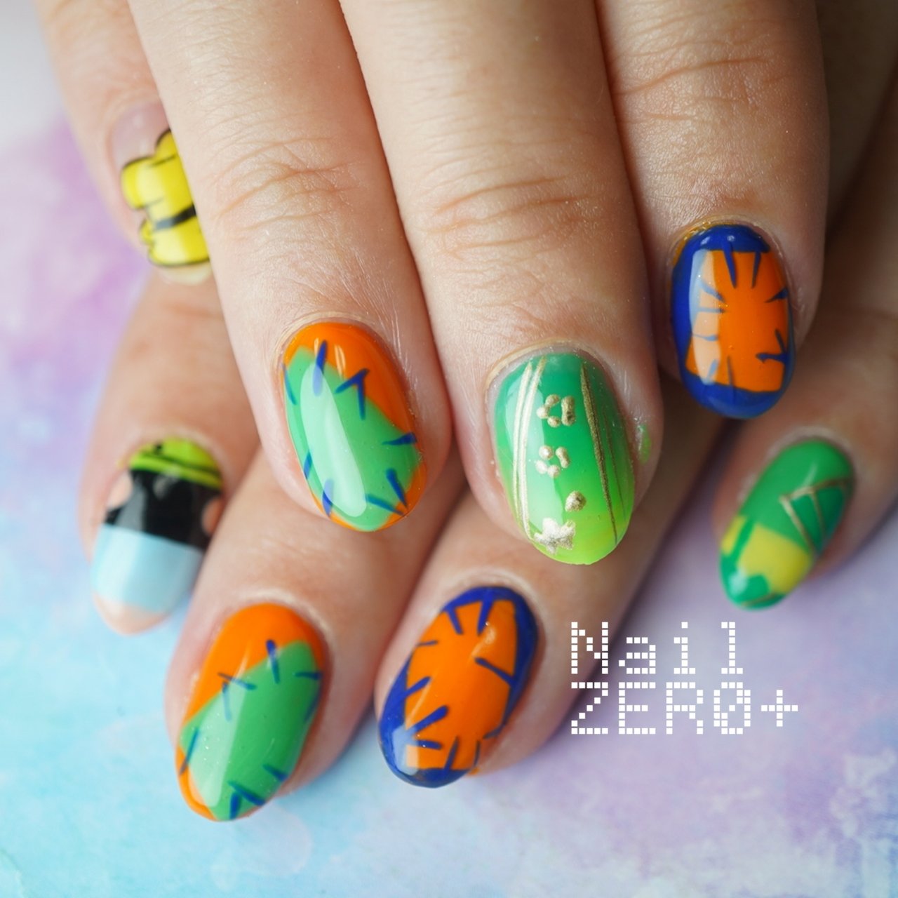 リゾート/推し活/ハンド/ぷっくり/キラキラ - 塩見隼人 [池袋]ネイル