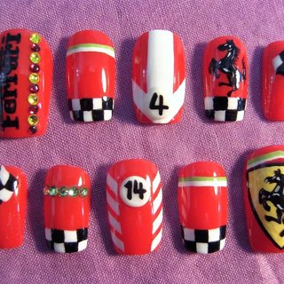 #ネイルデザイン #痛ネイル
#推しネイル
#ブランドネイル
#フェラーリ
#フェラーリネイル
#ロゴネイル
#FERRARI
#赤ネイル
#３Ｄネイル
#サーキットネイル
#サーキット
#市松模様
#スワロフスキー
#手描きアート
#メンズネイル
#AurorA
#つくば市ネイルサロン
#坂東市ネイルサロン
#ネイルサロンオーロラ
#ネイルブック掲載

痛ネイル３時間やり放題コース
￥１３０００円〜
延長料金１５分１０００円 #痛ネイル #レッド #青凛 #ネイルブック