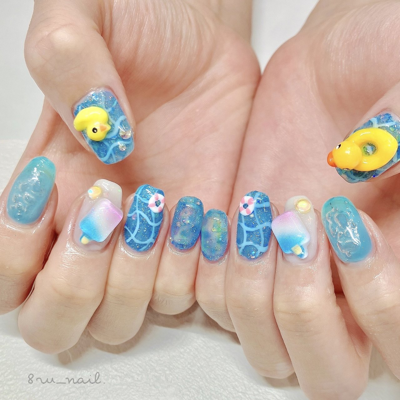 夏/海/ライブ/推し活/ハンド - 【8ru_nail.】harunaのネイルデザイン