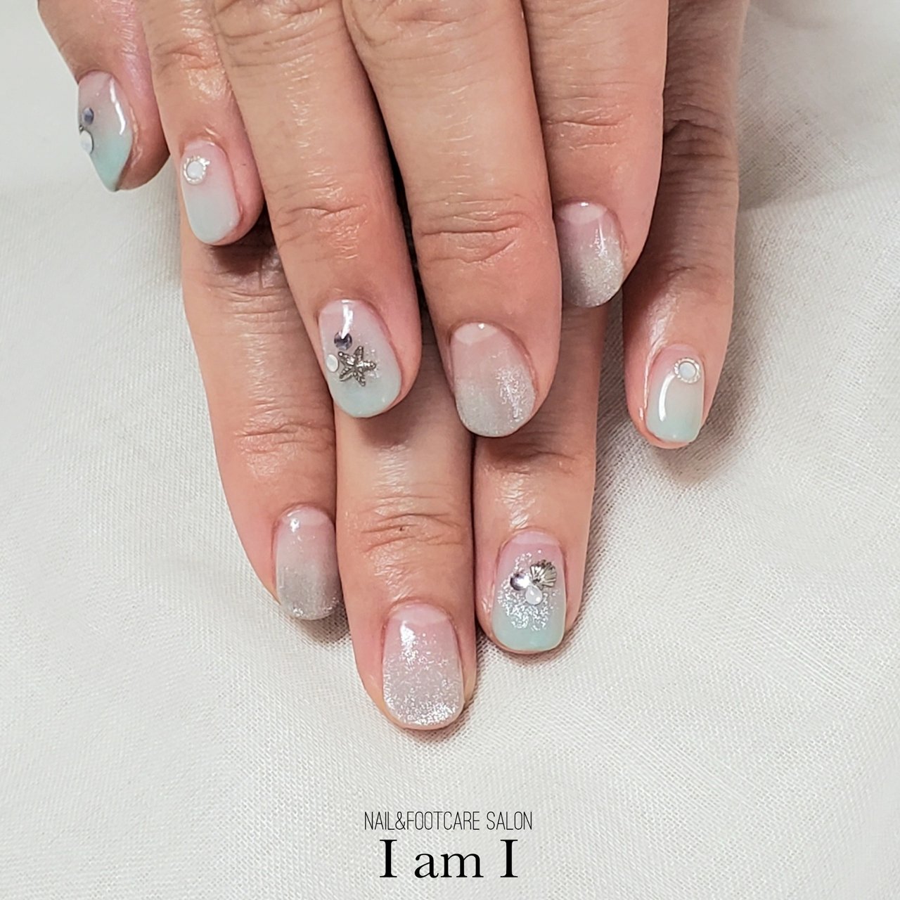 夏/海/浴衣/女子会/ハンド - nail&footcaresalon IamIのネイルデザイン[No.8231945]｜ネイルブック