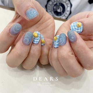 ネイルパーツ 3D あひる アヒル アヒルボート 浮き輪 夏 フルーツ 個性