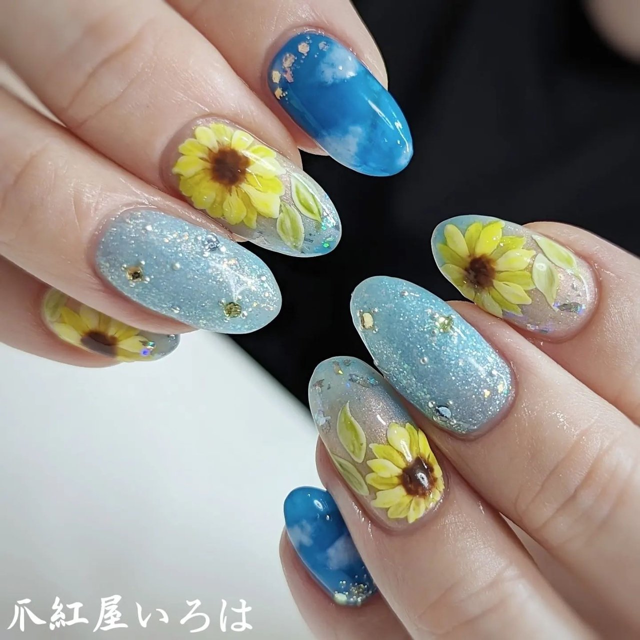 ネイルチップ サイズオーダー  ひまわり ニュアンス 夏 フラワー ネイルチップ サイズオーダー ひまわり ニュアンス 夏 フラワー - メルカリ