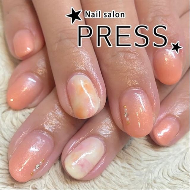 春 夏 オフィス ハンド シンプル Nail Pressのネイルデザイン No ネイルブック