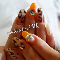 夏 オレンジ かっこいいのネイルデザイン ネイルブック