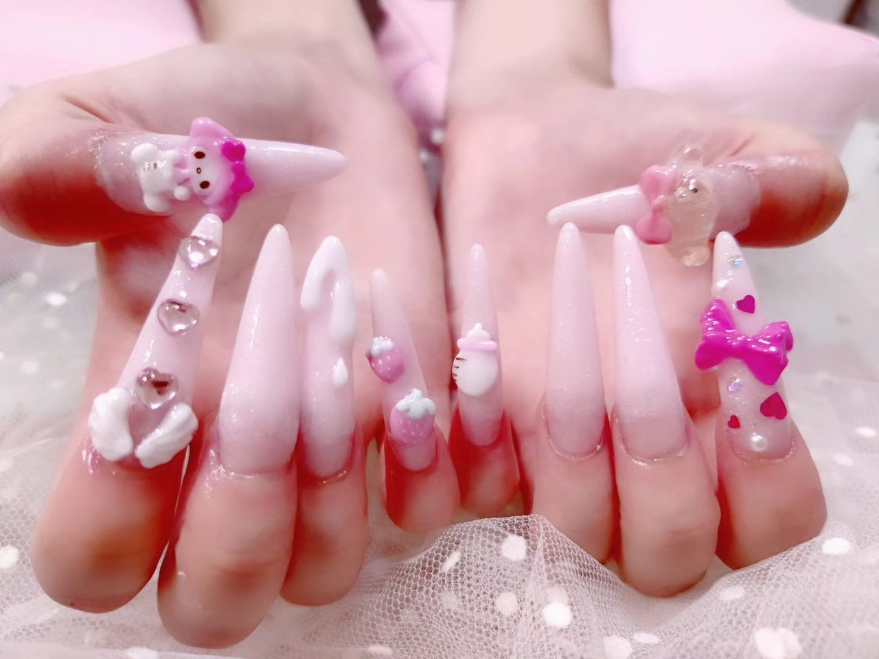 夏/推し活/ロング/スカルプチュア - いろはねいる asakiのネイル