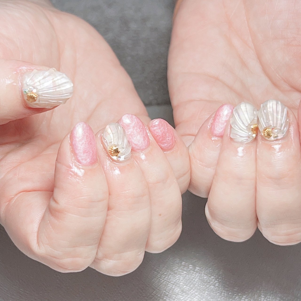 琉球 ミニミニ貝殻 ネイル用 キズありタイプセット 光