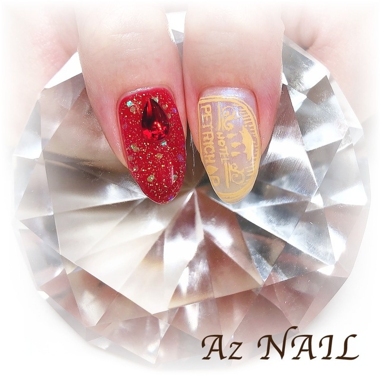 ライブ/パーティー/推し活/ハンド/ビジュー - Az NAIL ゆき＊の