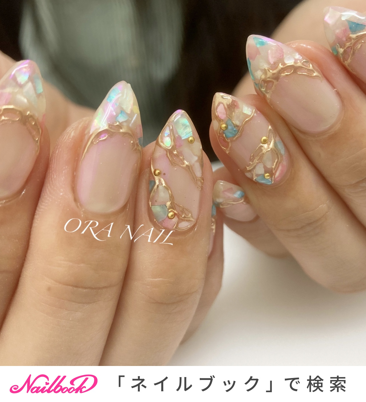 普通のチップから作るステンドグラスネイル🪼夏ネイル🏝️チップ