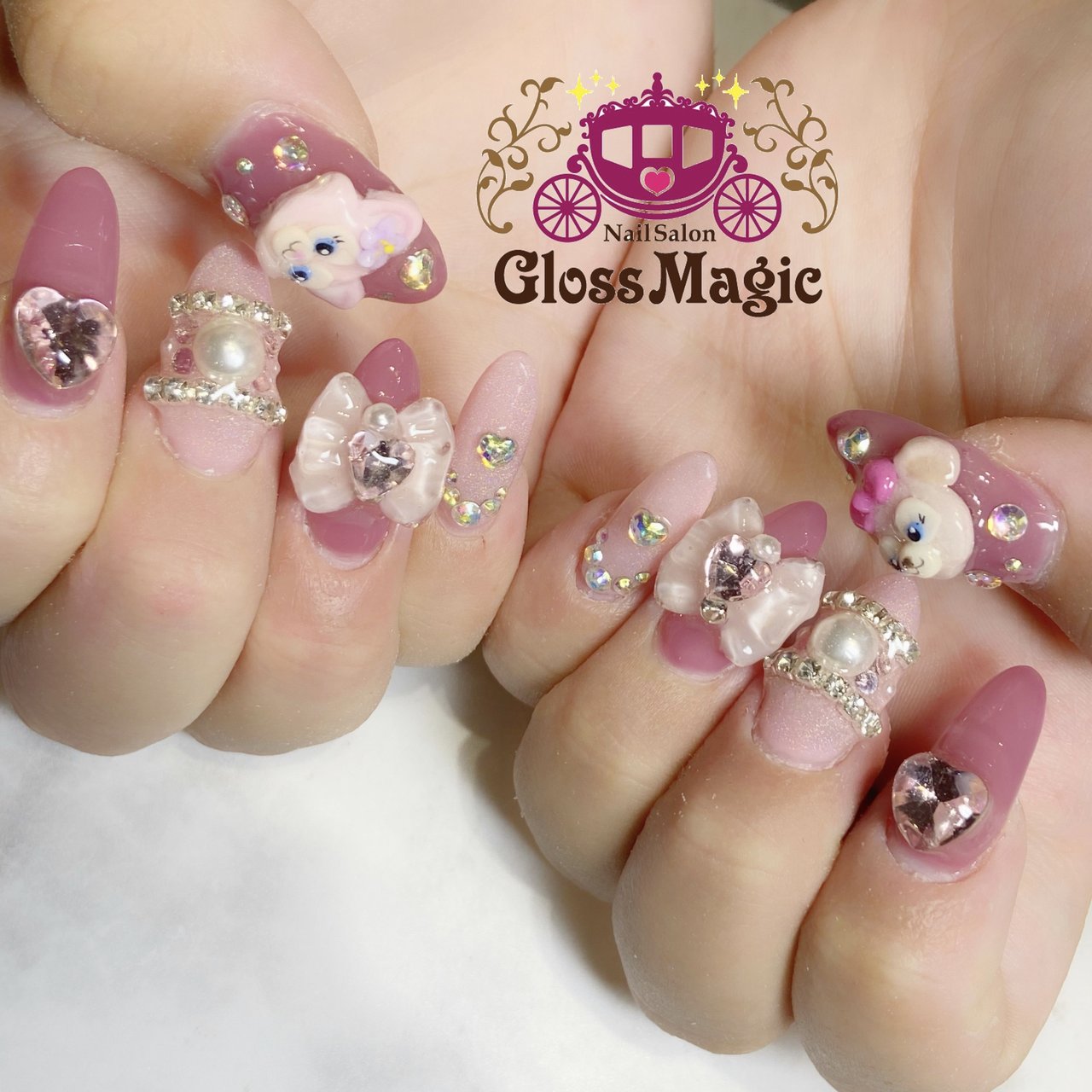 オールシーズン/ハンド/3D/リボン/ピンク - YUN 💅のネイルデザイン[No