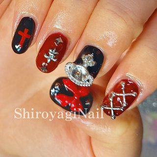 ブラック(黒)/#メンヘラネイルのネイルデザイン｜ネイルブック 