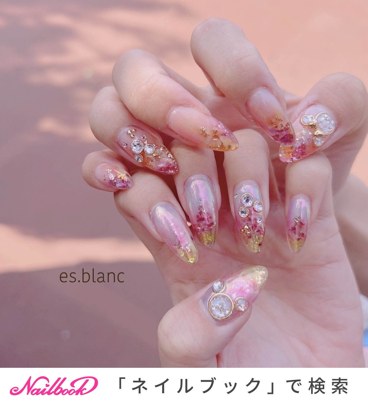 リゾート/クリア/#ディズニー40周年ネイルのネイルデザイン｜ネイルブック