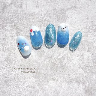 人気順｜水色/#クリームソーダのネイルデザイン｜ネイルブック