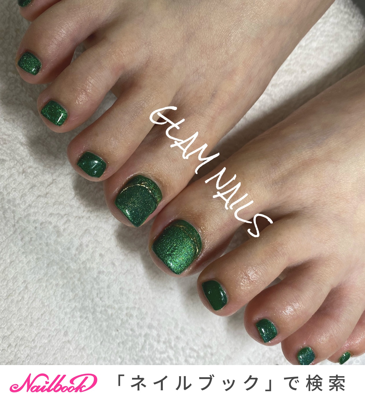 オールシーズン/フット/マグネット/ショート/スクエアオフ - asami_glam_nのネイルデザイン[No.8266855]｜ネイルブック