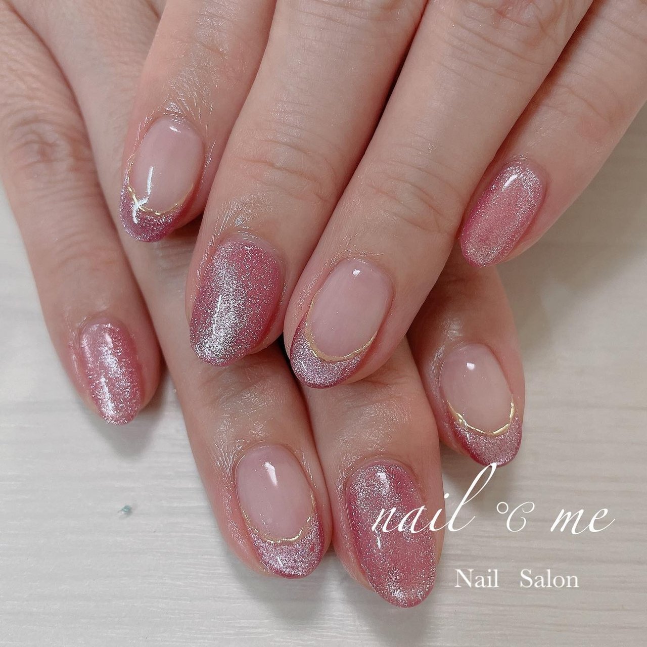 夏/オフィス/シンプル/フレンチ/マグネット - Nail ℃ me【ネイルドミー 】のネイルデザイン[No.8269390]｜ネイルブック