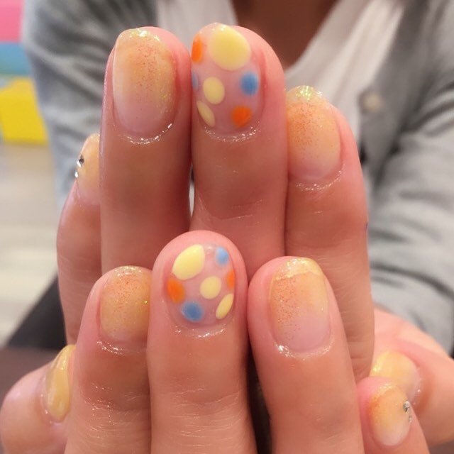 春 夏 デート 女子会 ハンド Tie Nails By Aruraのネイルデザイン No ネイルブック